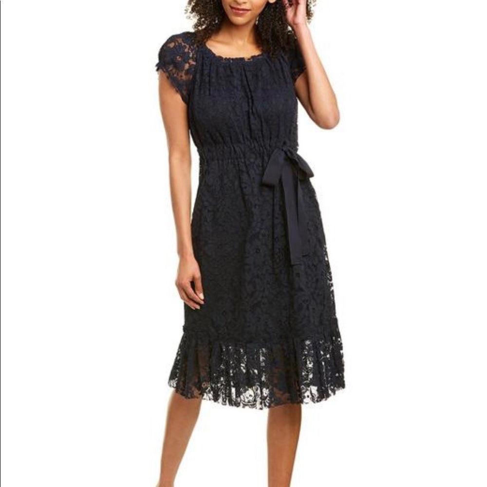 ESCADA Navy Lace Dress